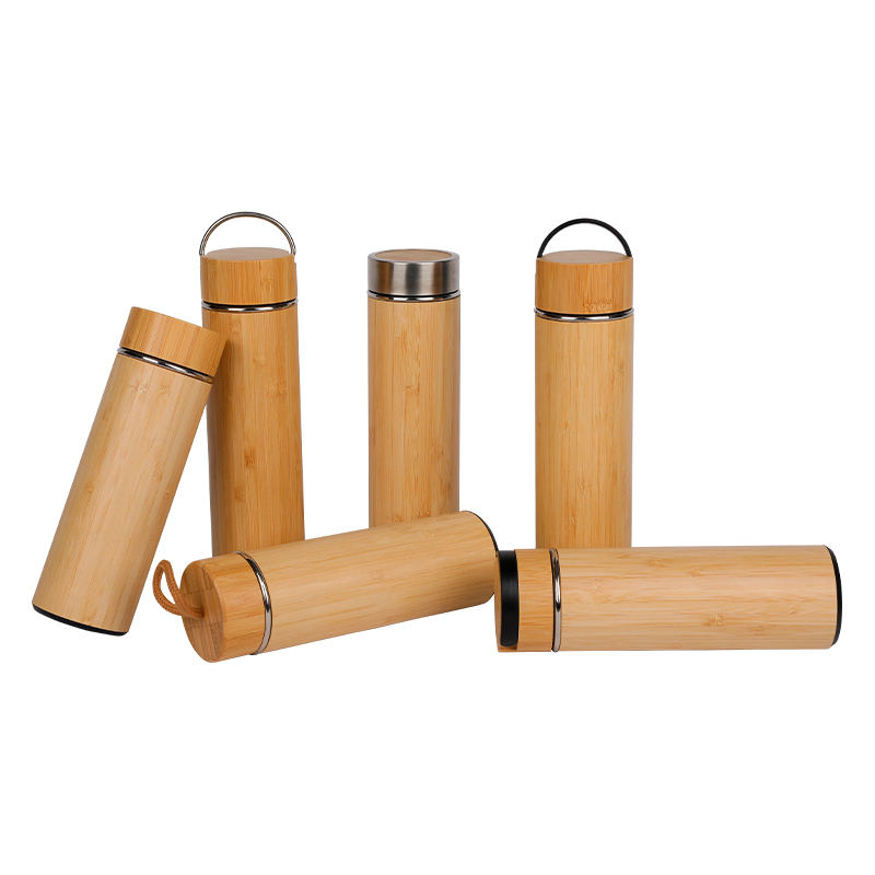 Plastic Bottom Bamboo Cup With Stainless Steel Inner